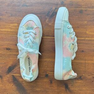 NWoT Jenn Ardor women’s pastel tie dyed  patterned sneakers, size 8
